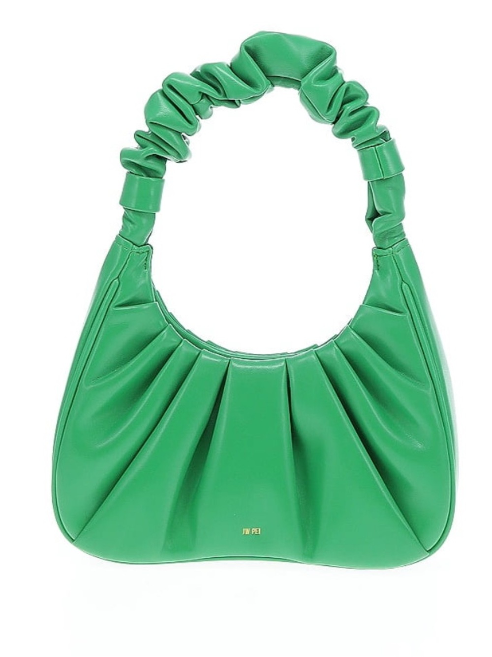 JW PEI Green Ruched-Top Satchel